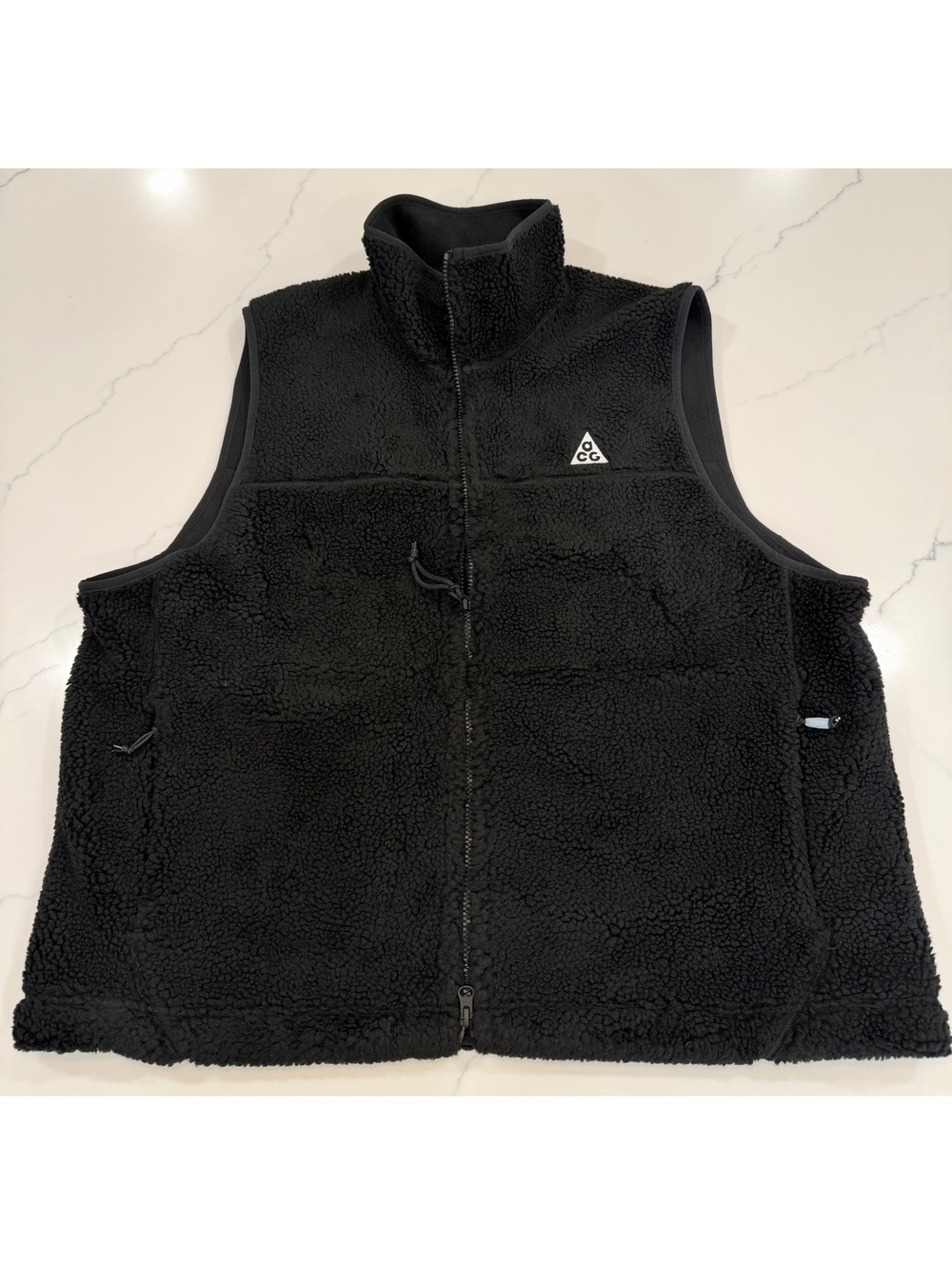 NEW $150 Nike ACG Black Sherpa Vest Canwell Glacier Therma-Fit AVD Mens Large